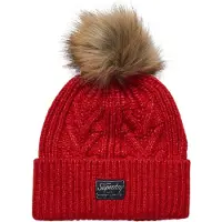 Superdry Cable Lux Beanie Rot Frau