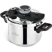 Swiss Haus Schnellkochtopf 4Liter Induktion Edelstahl Dampfkochtop Topf Kochtopf Multikocher Für alle Herdarten geeignet, auch für Induktion
