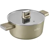 Swiss Haus Kochtopf mit Deckel -Speiez Castle, gepresstes Aluminium, 20x9 cm, 2,6 l, Champagner
