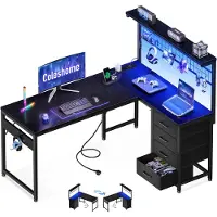 Merkloos Ein L-förmiger Schreibtisch für Gaming-Zwecke mit 4 Schubladen