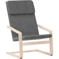 The Living Store Relaxsessel Dunkelgrau Stoff