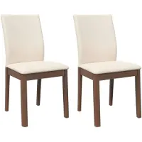 vidaXL Esszimmerstühle mit Kissen 2 Stk. Braun Massivholz Gummibaum