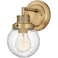 Quintiesse Wandlampe Poppy, dimmbar, messing / gold, für Badezimmer, Metall, Wandleuchte, Wandlampe Bad