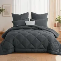 Merkloos Deckenbett, 240 x 220 cm - Anthrazit - Weich und bequem