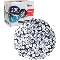 Goliat LED-Weihnachtsbaumbeleuchtung, 200 Stück, Kaltweiß - für den Innen- und Außenbereich, Kabellänge 10 m.