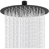 Dripio Regenduschkopf 40 cm, Schwarz, Edelstahl, Hochdruck, rund