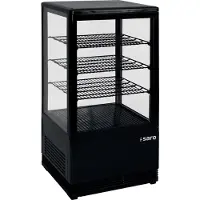 Saro Kühlvitrine Mini SC 70, doppelverglast, Kleiner Kühlschrank mit digitalter Temperaturkontrolle, 1 Kühlvitrine