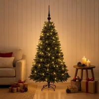 Syfax Künstlicher Weihnachtsbaum mit Kugel 150 cm 150 LEDs