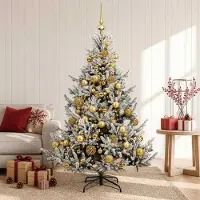 Syfax Künstlicher Weihnachtsbaum mit Weihnachtskugel 150 cm 150 LEDs