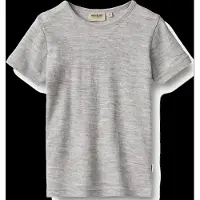 Wheat Wool T-shirt Short Sleeve Seo melange grey (0224) 128