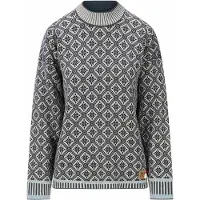 Dale of Norway - Weit geschnittener Pullover aus Merinowolle - Langøy W Sweater Marine Offwhite für Damen - Größe M - Navy blau