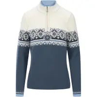 Dale of Norway - Merinowollpullover - Moritz W Sweater Steel Offwhite Marine für Damen aus Wolle - Größe L - Blau