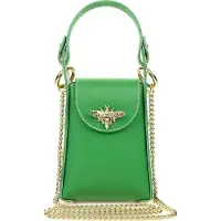 Vezze Vespa Poco Echtleder Handtasche Golddetails