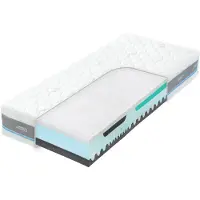 Hilding Anders ZP Alpine Blue Air Kaltschaum-Latex-Memoryschaum-Matratze 80 cm breit, 22 cm hoch, 7 Zonen, orthopädisch, wendbar, waschbarer Bezug