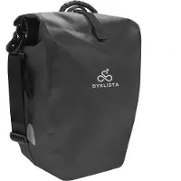 Unyqoos Wasserdichte Fahrradtasche 25 L für Gepäckträger, mit Reflektoren, Innenfach & Schultergurt, Clipsystem, beidseitig montierbar, für E‑Bikes
