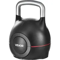 Vevor Adjustable Kettlebell with 7 Weight Levels 2/5/8/11/14/17/20 kg (Black)