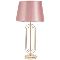Mauro Ferretti Tischlampe Krista, E27, Durchmesser 33 cm, Höhe 64 cm, Roségold