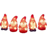 OEM LED Acryl Weihnachtsmann 5er Set, 40 warmweiße LEDs, 24V, IP44