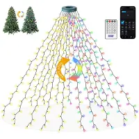 OEM Weihnachtsbaumbeleuchtung 2 m, 400 LEDs, mit Ring, 8 Modi