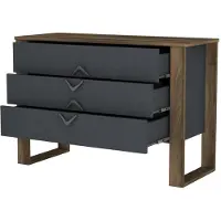 Skye Decor , Bumerang - Walnut, Anthracite, Kommoden, Nussbaum, 110 x 76 x 44,8 cm
