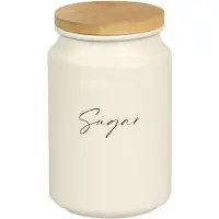 Kesper Dose, mit Bambus Deckel, Elegante Aufbewahrungsdose in einem ansprechenden Design, Beschriftung: Sugar