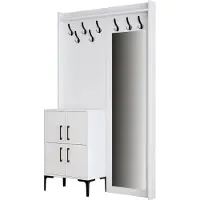 Skye Decor , Berlin BC - White, Hallenstand, Weiß, 100 % MELAMINBESCHICHTETE SPANPLATTEN, 120 x 35 x 200 cm