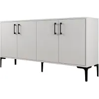Skye Decor , Kiev 160 - White, Konsole, Weiß, 100 % MELAMINBESCHICHTETE SPANPLATTEN, 160 x 35 x 78 cm
