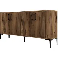 Skye Decor , Kiev 160 - Walnut, Konsole, Nussbaum, 100 % MELAMINBESCHICHTETE SPANPLATTEN, 160 x 35 x 78 cm