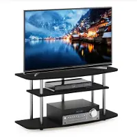 OEM TV-Ständer, 3 Ablagen, für TVs bis 46 Zoll, Schwarz Eiche