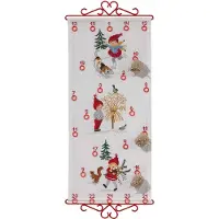 OEM Kreuzstich-Set Adventskalender, 25x55 cm, Zählmuster, Baumwolle