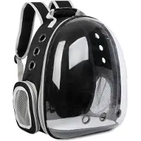 Unyqoos Katzen- & Kleintier-Transportrucksack mit transparentem Sichtfenster, ABS-Kunststoff & Oxford-Stoff, 26×31×42 cm, bis 10 Pfund, gepolstert, belüftet