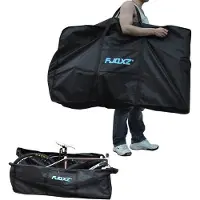 Unyqoos Faltbare Fahrrad-Transporttasche 130 cm x 82 cm, 1680D Schutz-Hülle mit Schultergurt – Reisetasche für 26-Zoll Mountainbikes und 700C Rennräder