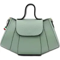 DrachenLeder Florence Tasche Schultertasche Damen aus Leder hellgrün 28x10x18cm D3OTF863L2