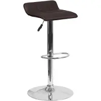 Dripio Barhocker, Vinyl, verstellbar, 50,8 x 50,8 x 30,48 cm, Braun