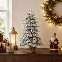 Syfax Mini Weihnachtsbaum 60 cm PVC und PE Grün und Weiß