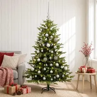 Syfax Künstlicher Weihnachtsbaum mit Kugel 150 cm 150 LEDs