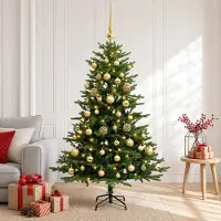 Syfax Künstlicher Weihnachtsbaum mit Weihnachtskugel 120 cm 150 LEDs