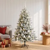 Syfax Künstlicher Weihnachtsbaum mit Weihnachtskugel 150 cm 150 LEDs