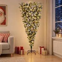 Syfax Umgedrehter künstlicher Weihnachtsbaum mit Scharnieren 120 cm