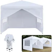 Merkloos Solidchoice – Faltbarer Gartenpavillon mit Seitenteilen und Tragetasche