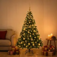 Syfax Künstlicher Weihnachtsbaum mit Kugel 150 cm 150 LEDs