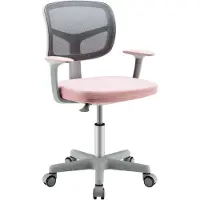 Dripio Kinderbürostuhl, rosa, höhenverstellbar, 360° drehbar, mit Rollen