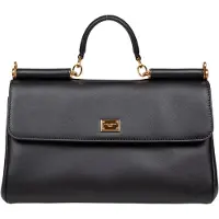 Dolce&Gabbana Dolce & Gabbana Schultertasche aus Kalbsleder in Schwarz BB7782B7321_80999