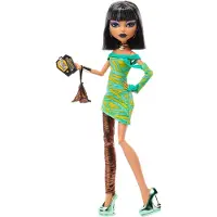 Monster High Mitternachtsparty-Puppe, Cleo de Nile, Neuauflage mit Zubehörteilen wie Fotos und einer Einladung, Modepuppe, Weiblich, 6 Jahr(e), Junge/Mädchen, 285,7 mm, Mehrfarbig