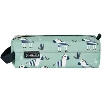 Herlitz Quattro Crazy Zebra, Weiches Federmäppchen, Polyester, Schwarz, Grün, Weiß, Muster, Reißverschluss, Pubertät