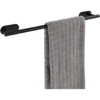 Wenko Handtuchstange "Orea", schwarz, B:60cm H:4,5cm T:7cm, Edelstahl, Handtuchhalter, Handtuchstange, Turbo-Loc