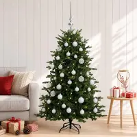 Syfax Künstlicher Weihnachtsbaum mit Weihnachtskugel 150 cm 150 LEDs