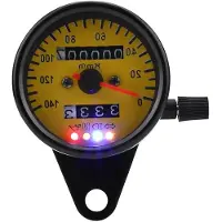 Markenlos 60mm GPS Motorradgeschwindigkeitmesser Kilometerzähler mit Anzeige - Schwarze Stilvolle Edition