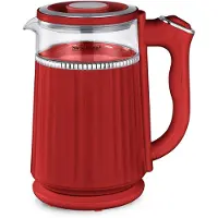 Swiss Haus Wasserkocher, 1,7 Liter, kabellos, Retro-Design, Rot, SH-GWK1918