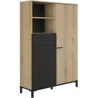CALICOSY - Aufbewahrung oben 1 Schublade und 2 Türen H150 cm - TRUST